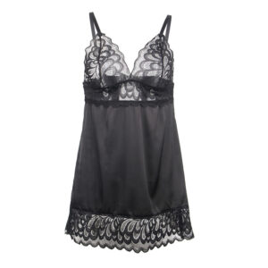 Subblime-Babydoll con stampa floreale sul petto Nero · Lingerie sexy donna (imaginea 5)