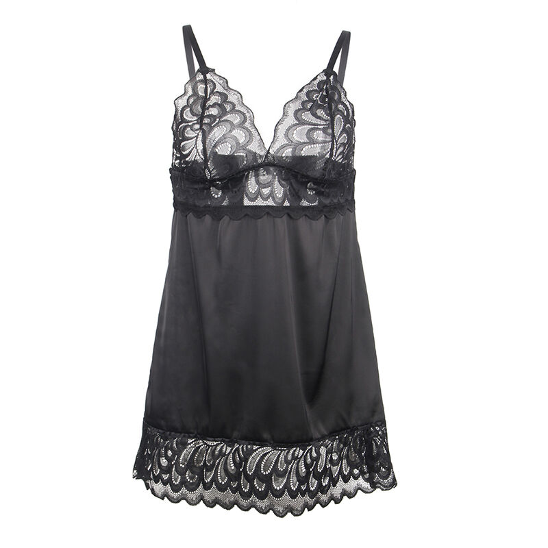 Subblime-Babydoll con stampa floreale sul petto Nero · Lingerie sexy donna (imaginea 5)