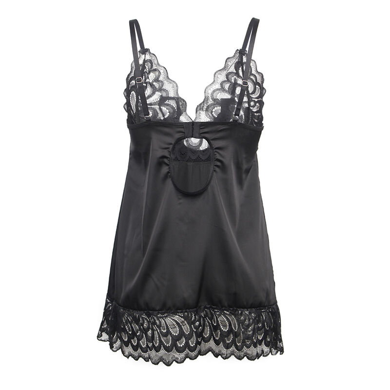 Subblime-Babydoll con stampa floreale sul petto Nero · Lingerie sexy donna (imaginea 6)