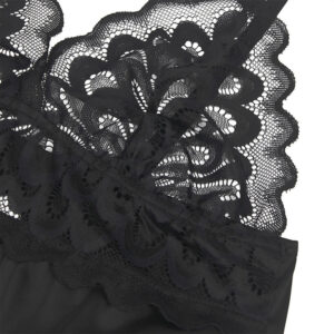 Subblime-Babydoll con stampa floreale sul petto Nero · Lingerie sexy donna (imaginea 9)