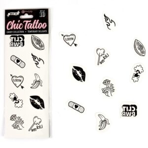 Secretplay-Set di 10 Tatuaggi Temporanei Candy Collection