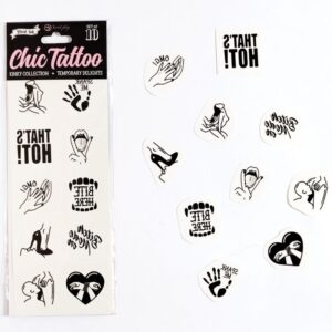 Secretplay-Set di 10 Tatuaggi Temporanei Kinky Collection