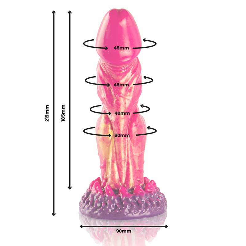 Epic-Cerberus Dildo Mitologico Fuoco-Silicone · Dildo & Stimolatori (immagine 4)