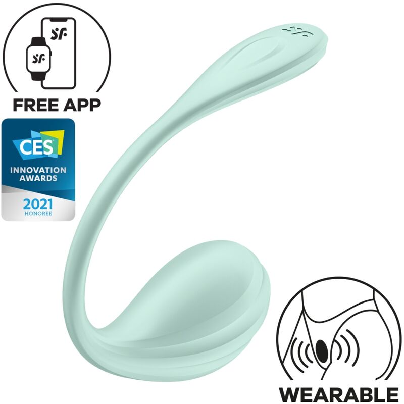 Satisfyer Partner-Smooth Petalo Stimolatore G-point Verde acqua
