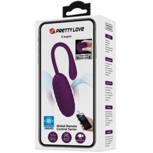 App Series-Casper Purple Uovo Vibratore Ricaricabile, Viola-Silicone — PRETTY LOVE · Vibratori (imaginea 7)