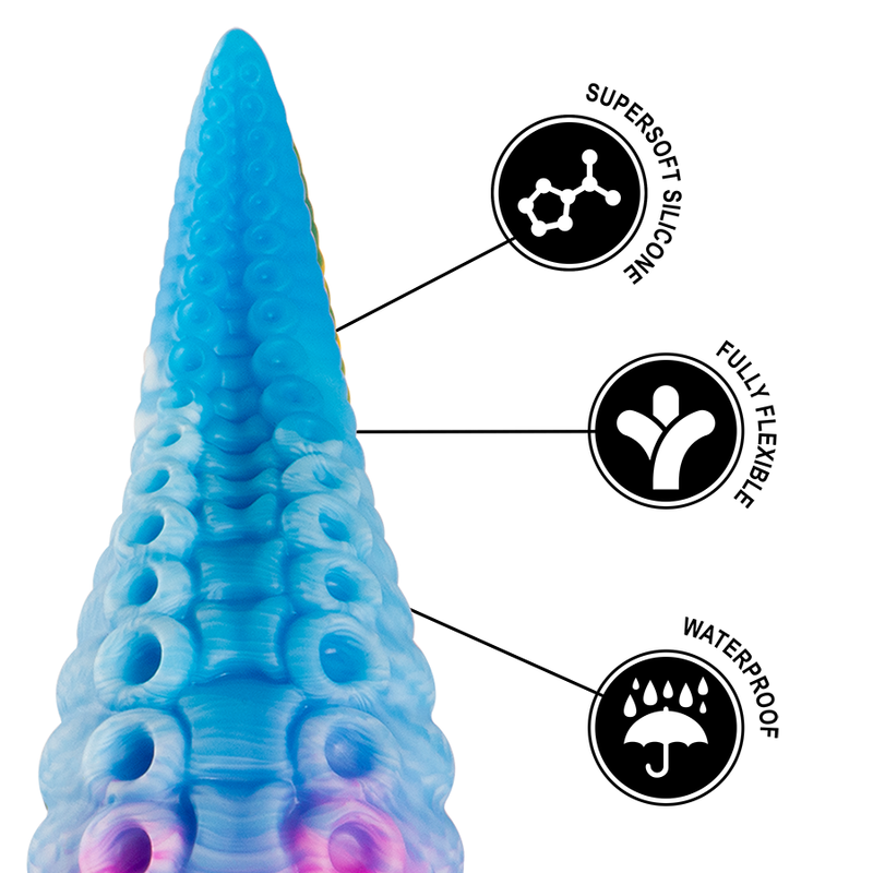 Epic-Phorcys Dildo Tentacoli Blu, Piccole Dimensioni-Silicone · Dildo & Stimolatori (imaginea 7)