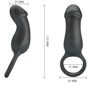 Pretty Love-Vibratore con telecomando Nero 7 velocità · Anelli & Guaine per pene (immagine 6)