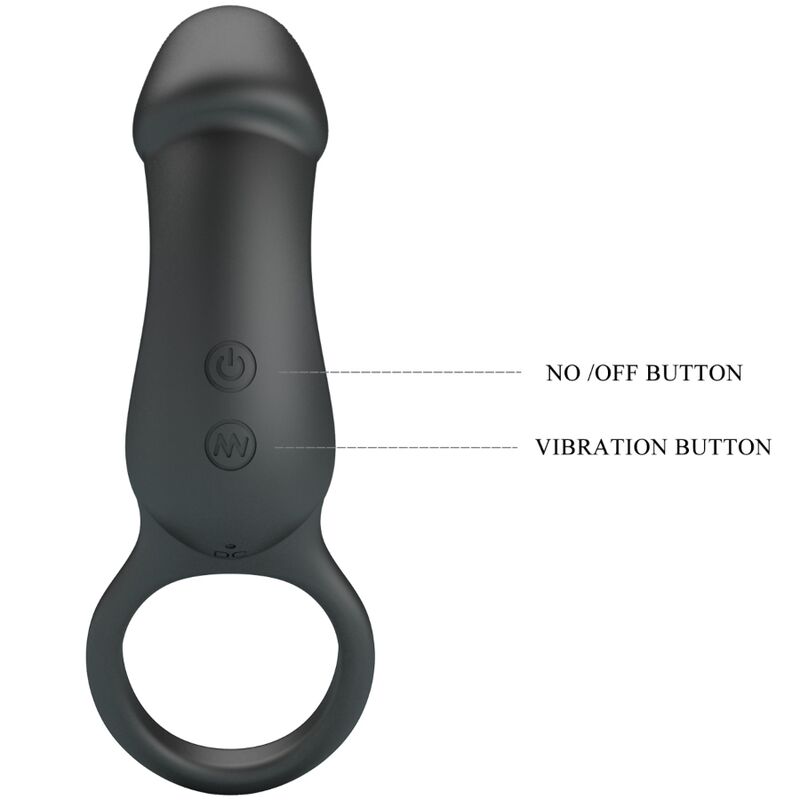 Pretty Love-Vibratore con telecomando Nero 7 velocità · Anelli & Guaine per pene (immagine 5)