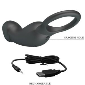Pretty Love-Vibratore con telecomando Nero 7 velocità · Anelli & Guaine per pene (immagine 4)