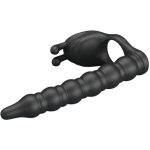 For Him-Blackney Anello per Pene con Vibratore Nero-Silicone, 7 — PRETTY LOVE · Accessori BDSM (imaginea 3)