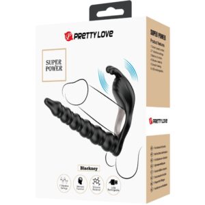 For Him-Blackney Anello per Pene con Vibratore Nero-Silicone, 7 — PRETTY LOVE · Accessori BDSM (imaginea 7)