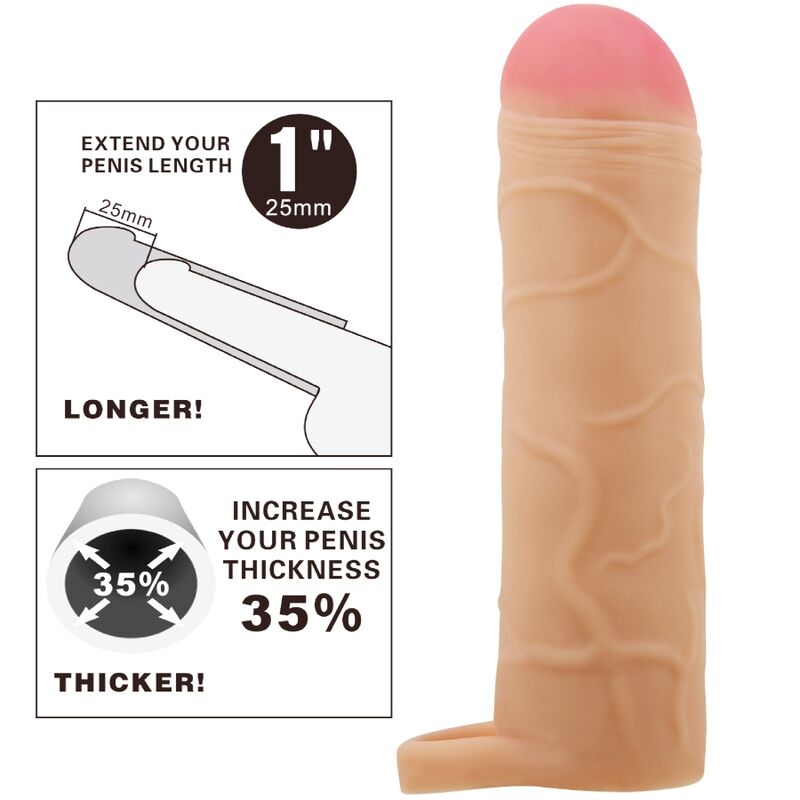 For Him-Bunio Guaina Estensione Pene Flesh, Colore Naturale-TPR 5 For Him-Bunio Guaina Estensione Pene Flesh, Colore Naturale-TPR — PRETTY LOVE · Anelli & Guaine per pene (imaginea 5)