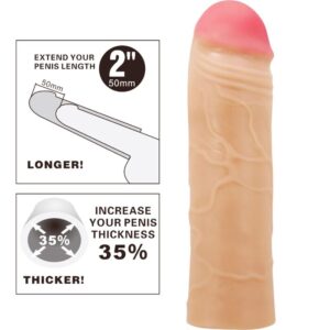 For Him-Chane Guaina Estendibile per Pene, Colore Flesh-TPR 11 For Him-Chane Guaina Estendibile per Pene, Colore Flesh-TPR — PRETTY LOVE · Anelli & Guaine per pene (imaginea 5)