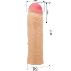 For Him-Chane Guaina Estendibile per Pene, Colore Flesh-TPR 10 For Him-Chane Guaina Estendibile per Pene, Colore Flesh-TPR — PRETTY LOVE · Anelli & Guaine per pene (imaginea 4)