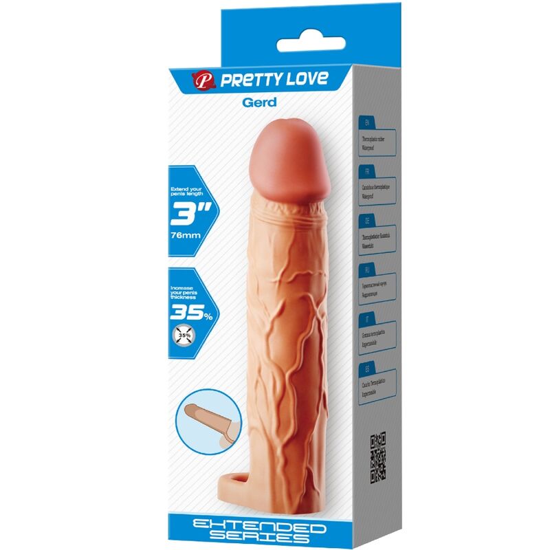 For Him-Prosciutto Guaina Estensione del Pene, Colore Pelle — PRETTY LOVE · Anelli & Guaine per pene (immagine 6)