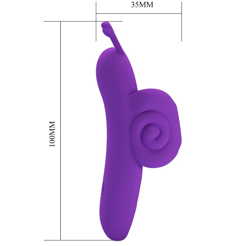 Fun Toys-Stimolatore di Dito Snail Powerful Viola-Silicone, 10 velocità 5 Fun Toys-Stimolatore di Dito Snail Powerful Viola-Silicone, 10 velocità — PRETTY LOVE · Vibratori (imaginea 5)