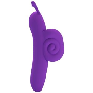 Fun Toys-Stimolatore di Dito Snail Powerful Viola-Silicone, 10 velocità