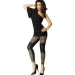 Chilirose Accesories-CR-3390 Collant Nero & Leopard S/M · Accessori lingerie