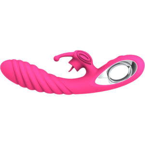 Armony-Vicky Rabbit Vibratore con Anello Fucsia e Lingua-Silicone, 12 · Vibratori (imaginea 3)