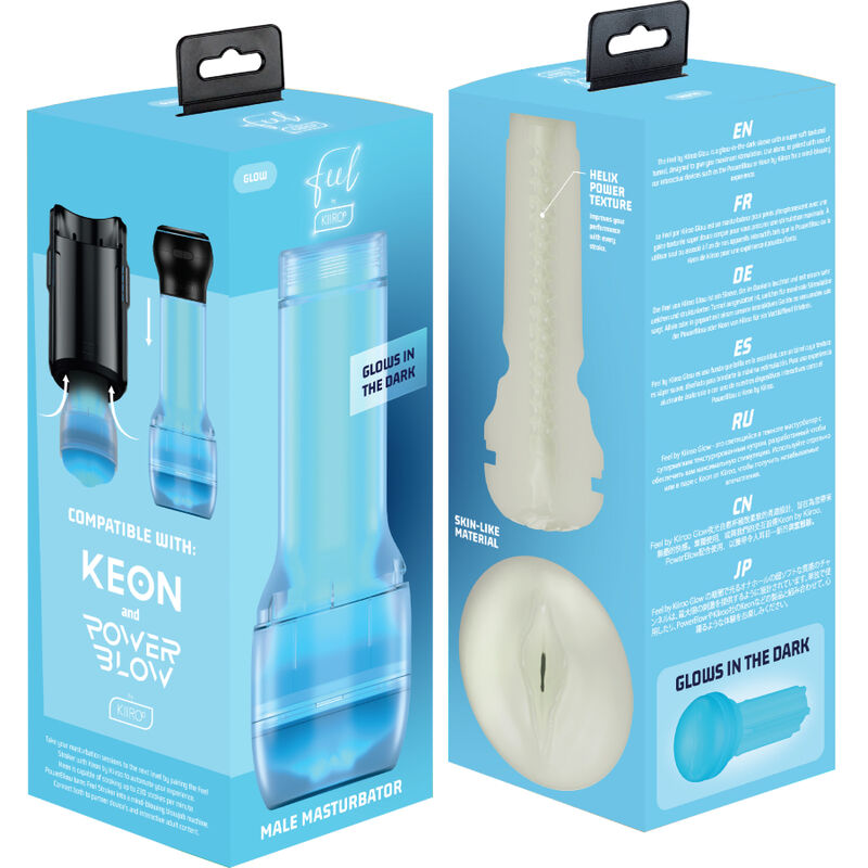 Kiiroo-Feelglow Stroker che brilla nel buio-TPE 1 Kiiroo-Feelglow Stroker che brilla nel buio-TPE · Masturbatori