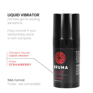 Bruma-Vibratore Liquido Ultra Sliding Fragole 15 ml · Afrodisiaci donna (immagine 5)