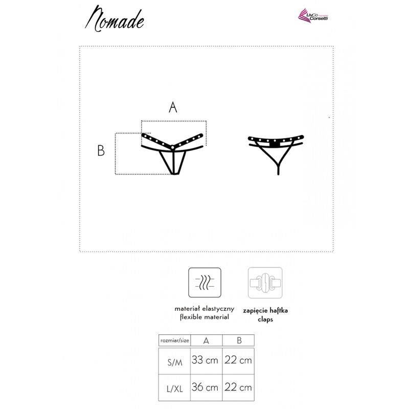 Livco Corsetti Fashion-Nomade Tanga Crotchless Nero · Lingerie sexy donna (imaginea 7)