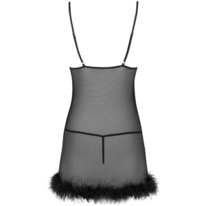 Livco Corsetti Fashion-Zerunam Set Babydoll + Tanga Nero · Lingerie sexy donna (imaginea 4)