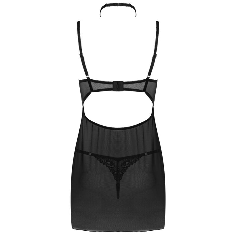 Livco Corsetti Fashion-Binella Set Babydoll e Tanga Nero · Lingerie sexy donna (imaginea 4)