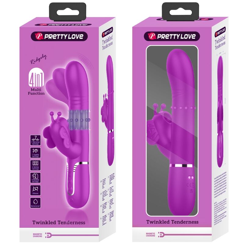 Pretty Love-Vibratore coniglio 4 in 1 con perle scorrevoli · Vibratori (imaginea 3)