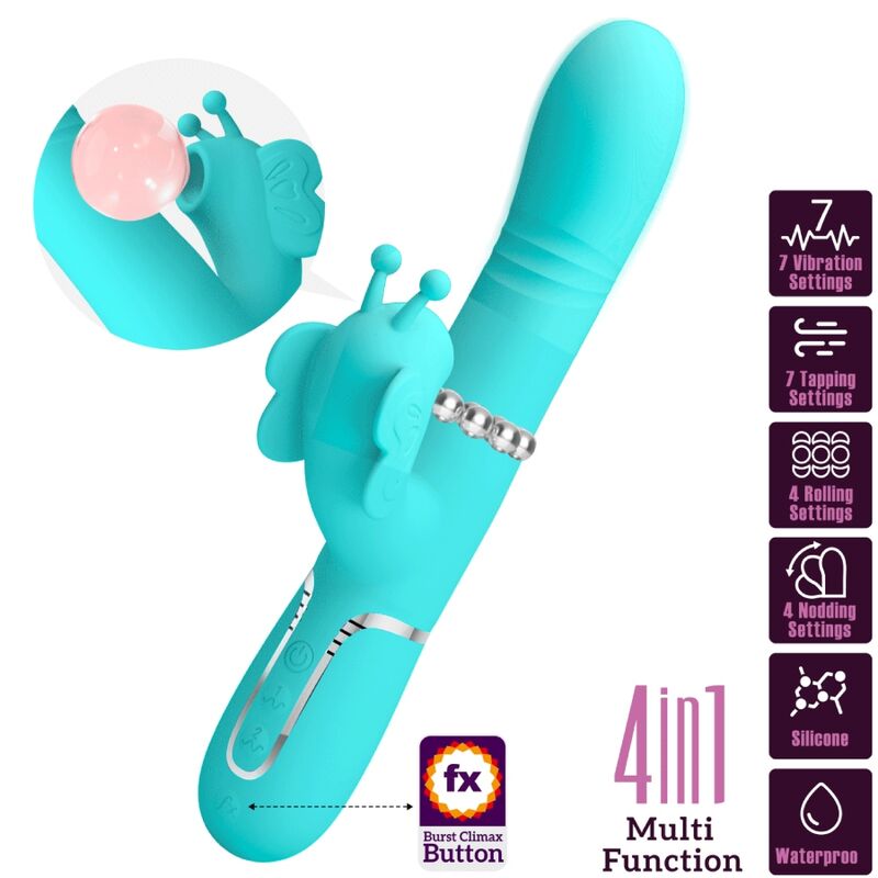High Tech-Pretty Love vibratore coniglio multifunzione 4 in 1 · Vibratori (imaginea 5)