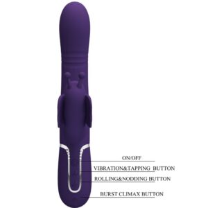 Pretty Love-Vibratore coniglio 4 in 1 con perle scorrevoli · Vibratori (imaginea 20)