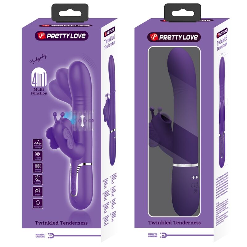 Pretty Love-Vibratore coniglio 4 in 1 con perle scorrevoli · Vibratori (imaginea 12)