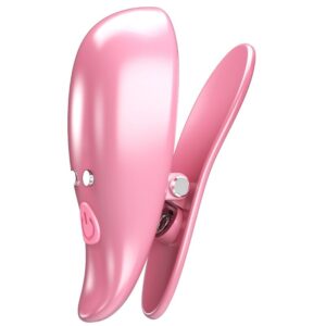 Fun Toys-Morsetti vibranti per capezzoli, Rosa-ABS, 10 velocità
