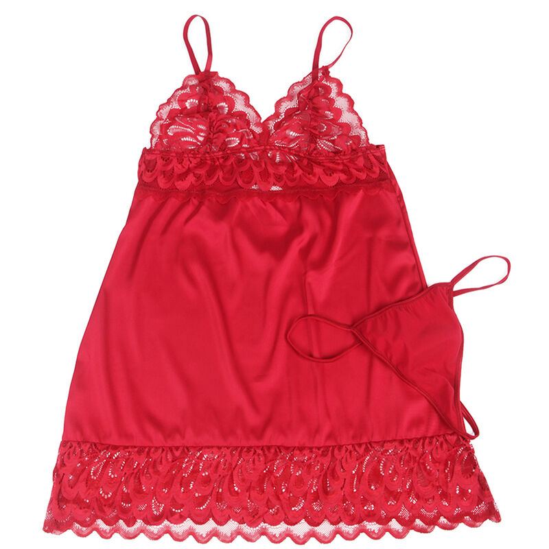 Subblime-Satin Babydoll con Pizzo Rossa 5 Subblime-Satin Babydoll con Pizzo Rossa · Lingerie sexy donna (imaginea 5)