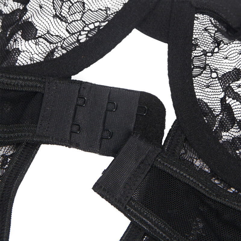 Subblime-Teddy con Giarrettiere, Pizzo e Strisce, Nero · Lingerie sexy donna (imaginea 5)