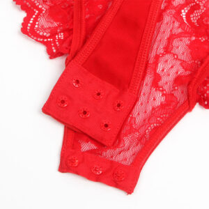 Subblime-Teddy con giarrettiere, dettaglio pizzo e bretelle Rosso · Lingerie sexy donna (imaginea 8)
