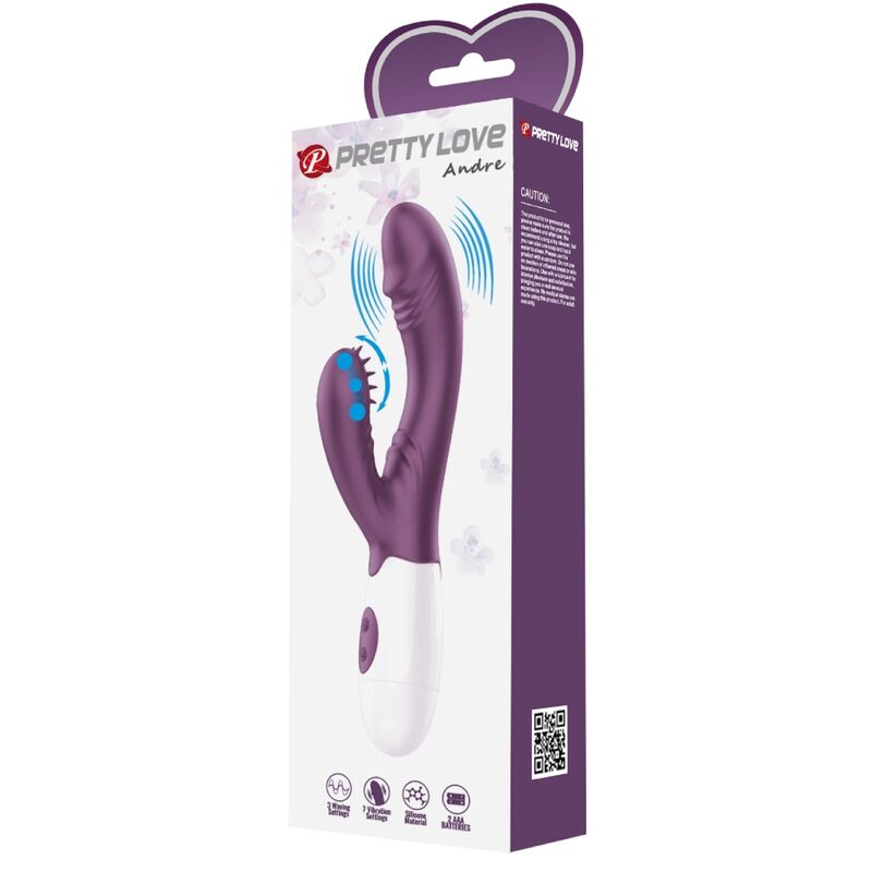High Tech-Andre Rabbit Vibratore con Stimolatore G-point — PRETTY LOVE · Vibratori (immagine 9)