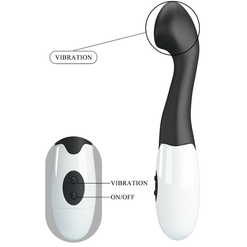 High Tech-Charles G-spot Vibratore 30 modalità Nero-Silicone, 12 — PRETTY LOVE · Vibratori (immagine 4)