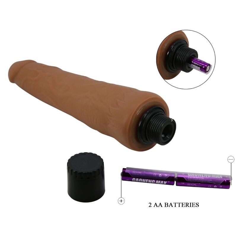 Fun Toys-Alfredo Vibrator Realist 21.5 cm -o- 4 cm-TPR — PRETTY LOVE · Vibratori (imaginea 9)
