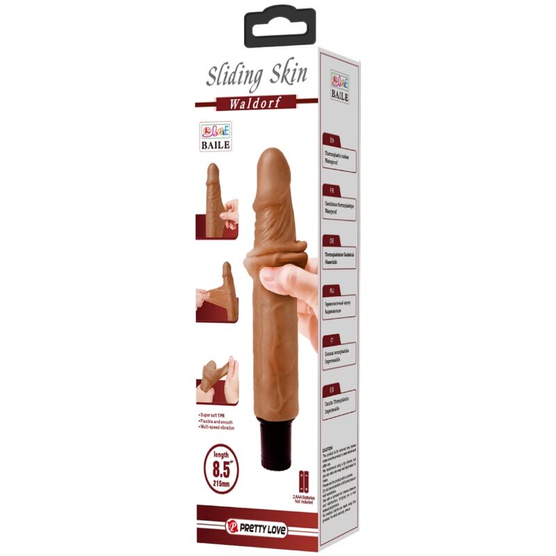 Fun Toys-Waldorf Vibrator Realist 18 cm -o- 4 cm-TPR — PRETTY LOVE · Vibratori (imaginea 10)