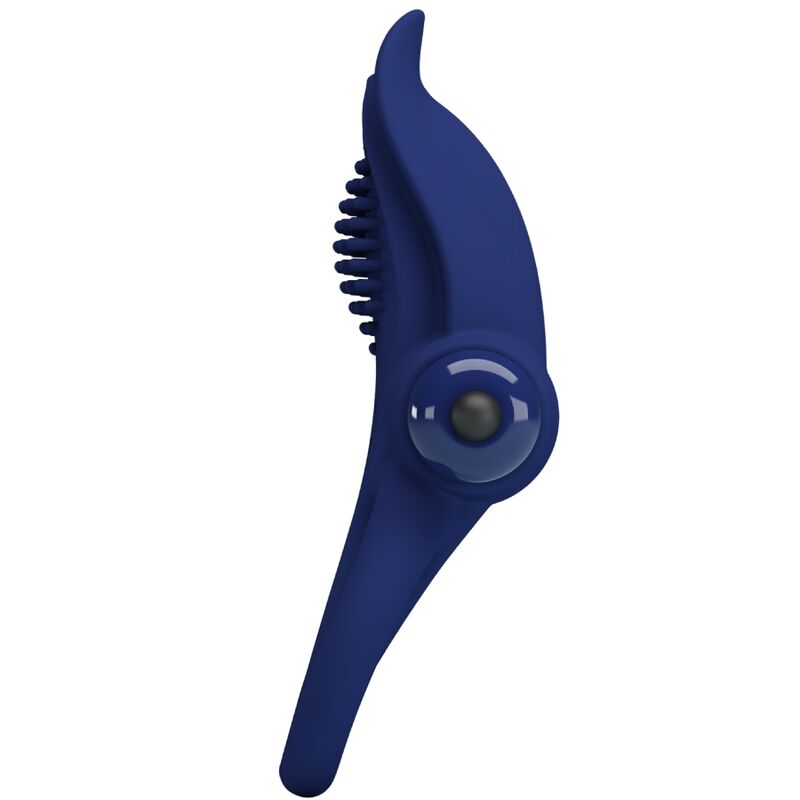 For Him-Bronson Anello fallico Doppio Vibrazione, Blu-Silicone — PRETTY LOVE · Anelli & Guaine per pene (imaginea 6)