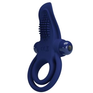 For Him-Bronson Anello fallico Doppio Vibrazione, Blu-Silicone — PRETTY LOVE · Anelli & Guaine per pene