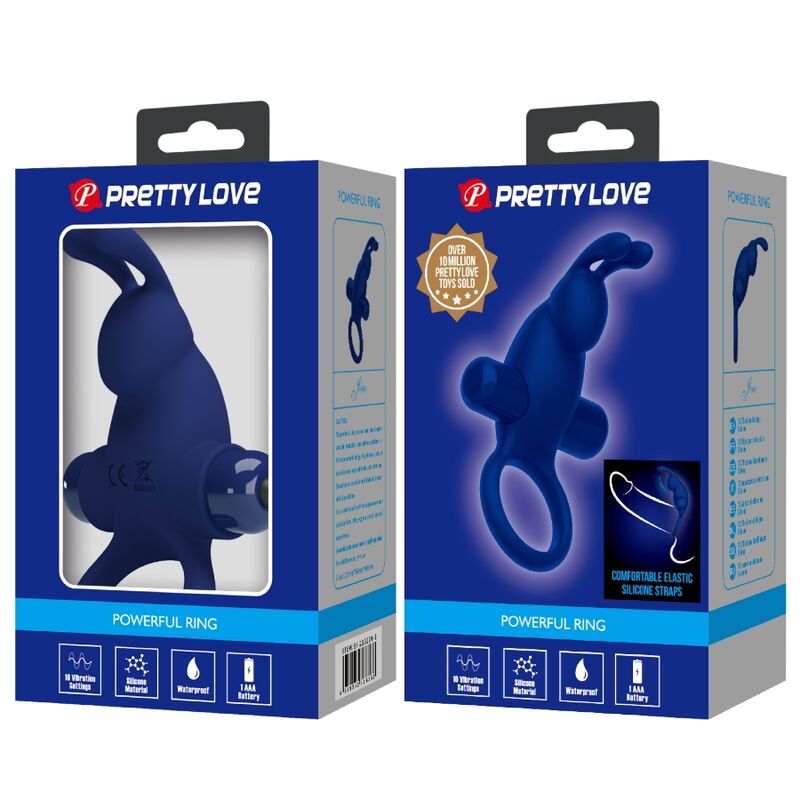 For Him-Anello Rabbit Jiro con Vibrazione, Blu-Silicone, 10 velocità 6 For Him-Anello Rabbit Jiro con Vibrazione, Blu-Silicone, 10 velocità — PRETTY LOVE · Anelli & Guaine per pene (imaginea 6)