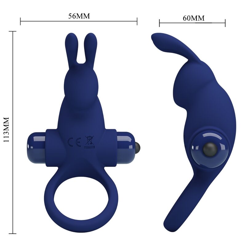 For Him-Anello Rabbit Jiro con Vibrazione, Blu-Silicone, 10 velocità 4 For Him-Anello Rabbit Jiro con Vibrazione, Blu-Silicone, 10 velocità — PRETTY LOVE · Anelli & Guaine per pene (imaginea 4)