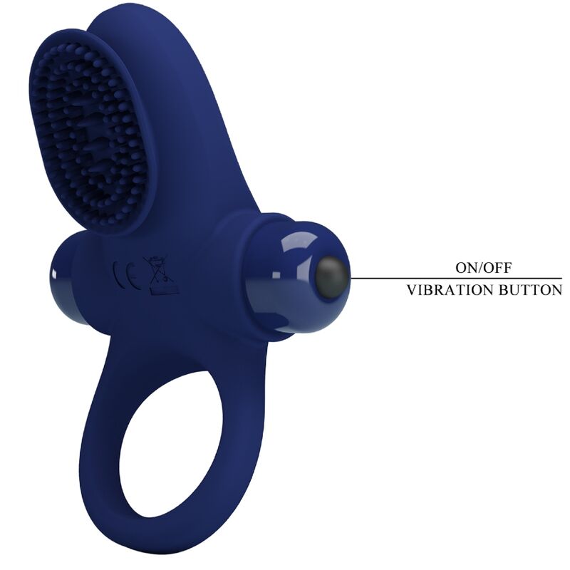 For Him-Palle Ring con vibrazione Blu-Silicone, 10 velocità 8 For Him-Palle Ring con vibrazione Blu-Silicone, 10 velocità — PRETTY LOVE · Anelli & Guaine per pene (imaginea 8)