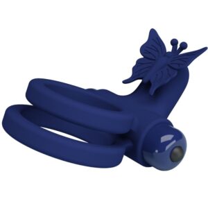 For Him-Gemelle a doppio anello con vibrazioni e stimolatore farfalla 19 For Him-Gemelle a doppio anello con vibrazioni e stimolatore farfalla — PRETTY LOVE · Anelli & Guaine per pene (imaginea 9)