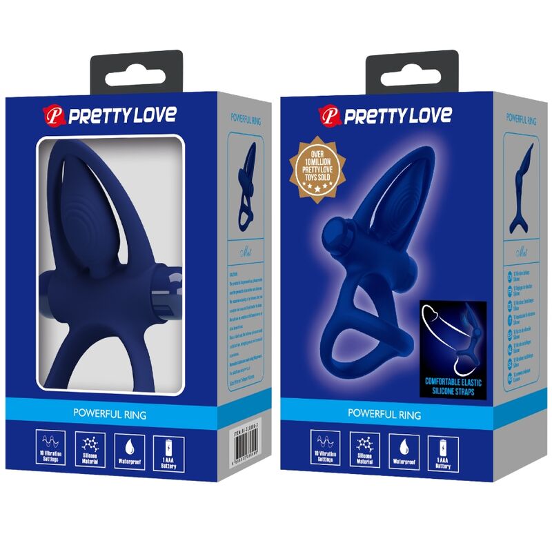 For Him-Anello Doppio Mat con Vibrazione e Stimolatore — PRETTY LOVE · Anelli & Guaine per pene (immagine 3)