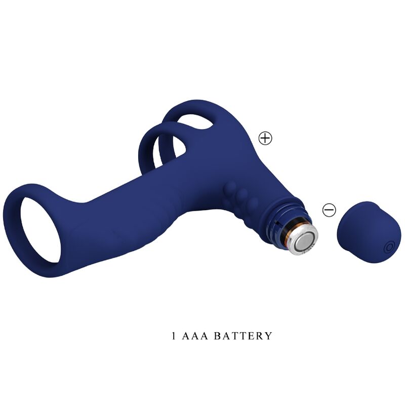For Him-Elish Anello Vibratore con Estensione Blu-Silicone, 10 8 For Him-Elish Anello Vibratore con Estensione Blu-Silicone, 10 — PRETTY LOVE · Anelli & Guaine per pene (imaginea 8)