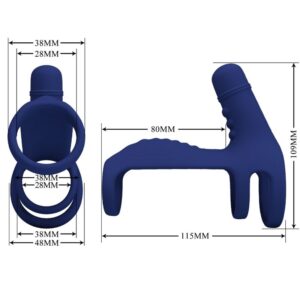 For Him-Elish Anello Vibratore con Estensione Blu-Silicone, 10 14 For Him-Elish Anello Vibratore con Estensione Blu-Silicone, 10 — PRETTY LOVE · Anelli & Guaine per pene (imaginea 6)