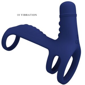 For Him-Elish Anello Vibratore con Estensione Blu-Silicone, 10 13 For Him-Elish Anello Vibratore con Estensione Blu-Silicone, 10 — PRETTY LOVE · Anelli & Guaine per pene (imaginea 5)